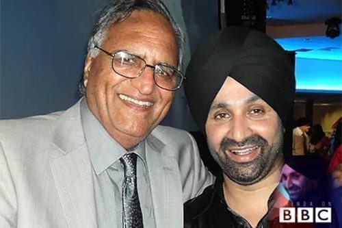 Sukshinder Shinda, a bhangra record producer and singer songwriter from Handsworth in Birmingham with Rahi Bains